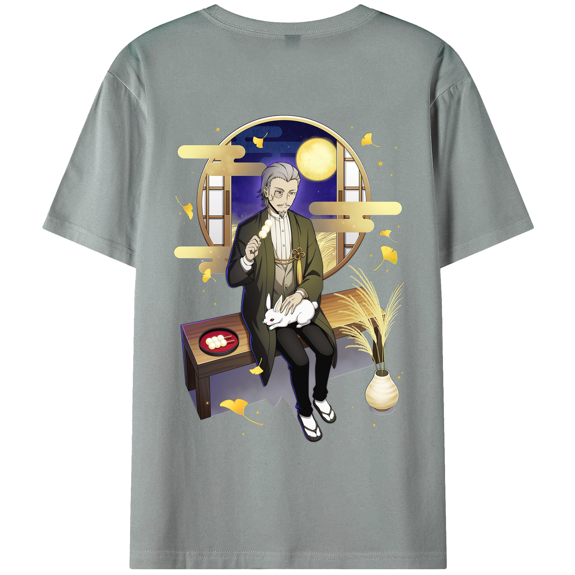 （画像用） 文豪ストレイドッグス Bungo Stray Dogs 綿100％ メンズ半袖Tシャツ（バックプリント） 通気性